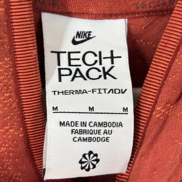 Nike Tech Pack Orange Therma Fit ADV Engineered Pullover Hoodie Sweatshirt - Picture 11 of 12